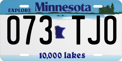MN license plate 073TJO