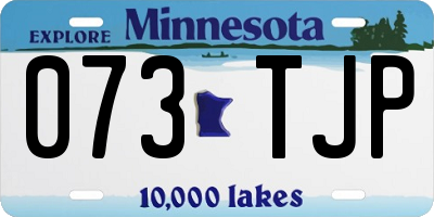 MN license plate 073TJP