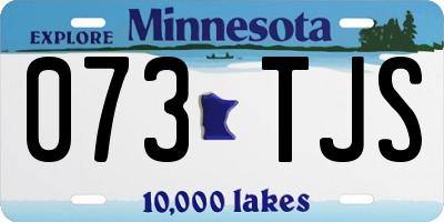 MN license plate 073TJS