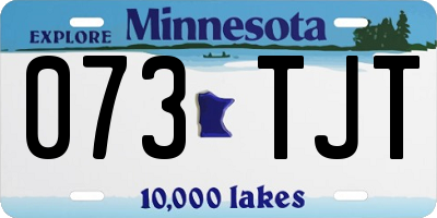MN license plate 073TJT