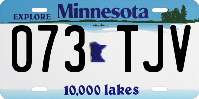 MN license plate 073TJV