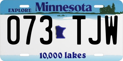 MN license plate 073TJW