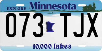MN license plate 073TJX