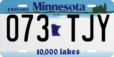 MN license plate 073TJY