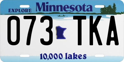 MN license plate 073TKA