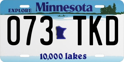 MN license plate 073TKD