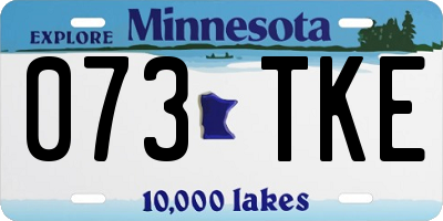 MN license plate 073TKE