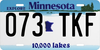MN license plate 073TKF