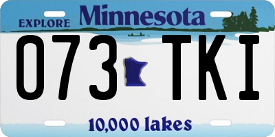MN license plate 073TKI