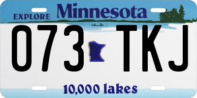 MN license plate 073TKJ