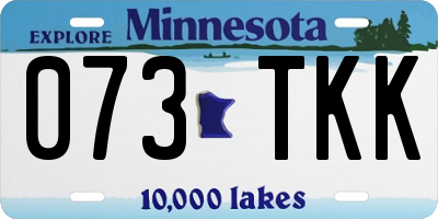 MN license plate 073TKK