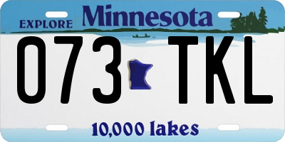 MN license plate 073TKL