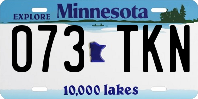 MN license plate 073TKN