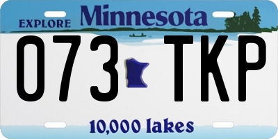 MN license plate 073TKP