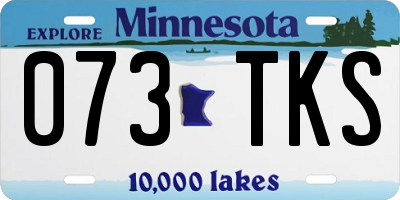 MN license plate 073TKS