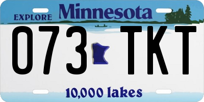 MN license plate 073TKT