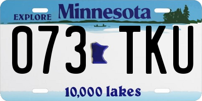MN license plate 073TKU