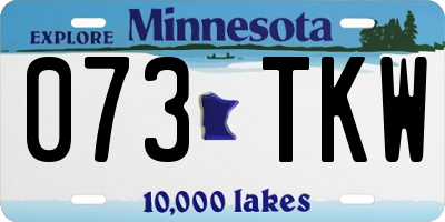 MN license plate 073TKW