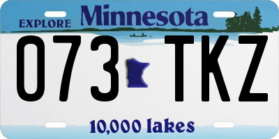 MN license plate 073TKZ