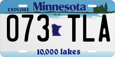 MN license plate 073TLA