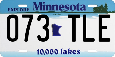 MN license plate 073TLE