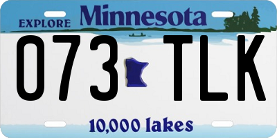 MN license plate 073TLK
