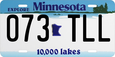 MN license plate 073TLL