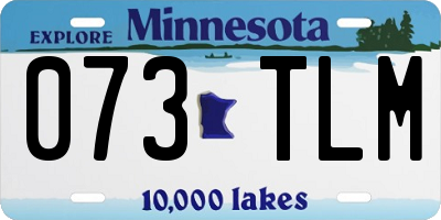 MN license plate 073TLM