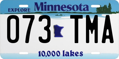 MN license plate 073TMA