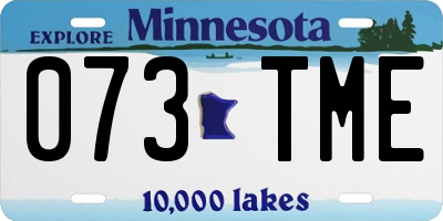 MN license plate 073TME