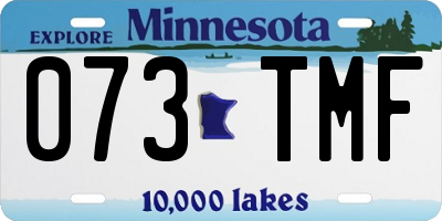 MN license plate 073TMF