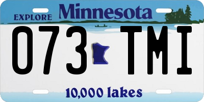 MN license plate 073TMI
