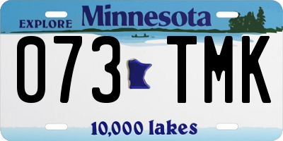MN license plate 073TMK