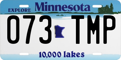 MN license plate 073TMP