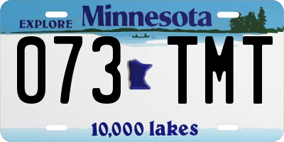MN license plate 073TMT