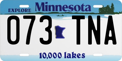MN license plate 073TNA
