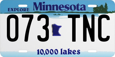 MN license plate 073TNC