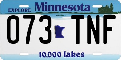 MN license plate 073TNF