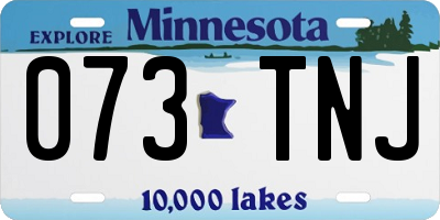 MN license plate 073TNJ