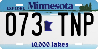 MN license plate 073TNP