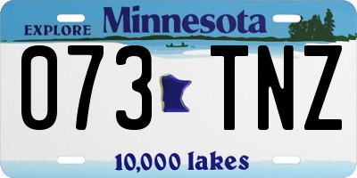 MN license plate 073TNZ