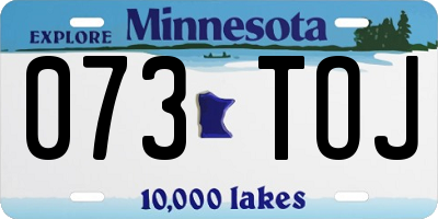 MN license plate 073TOJ