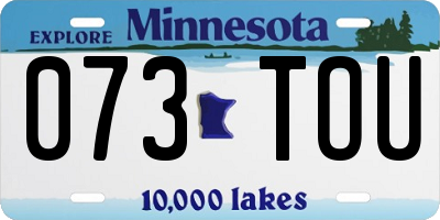 MN license plate 073TOU