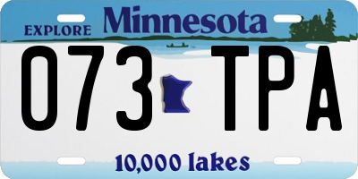 MN license plate 073TPA