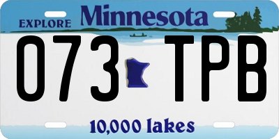 MN license plate 073TPB
