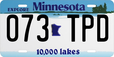 MN license plate 073TPD