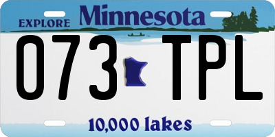 MN license plate 073TPL