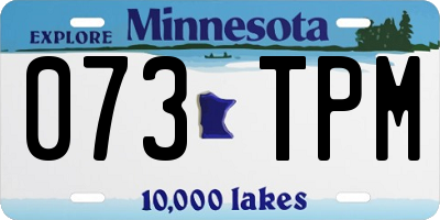 MN license plate 073TPM