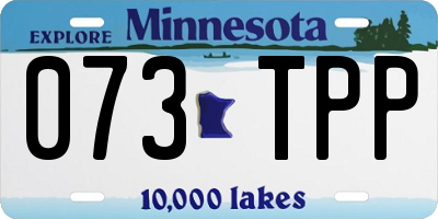 MN license plate 073TPP