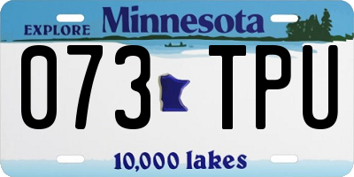 MN license plate 073TPU